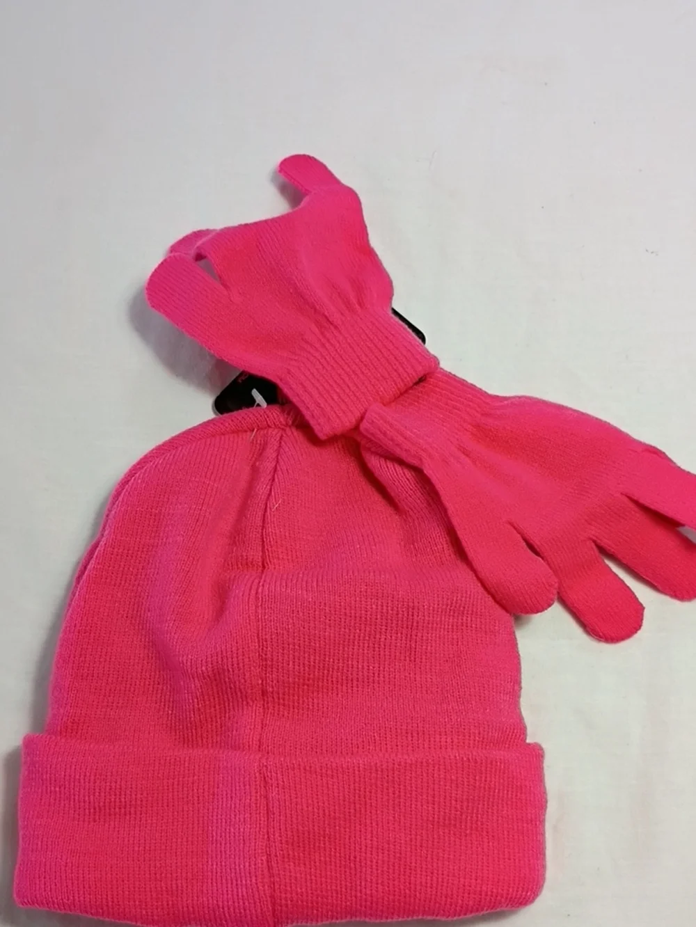 NWT RBX Girls Pink Beanie and Glove Set One Size Winter Outdoor